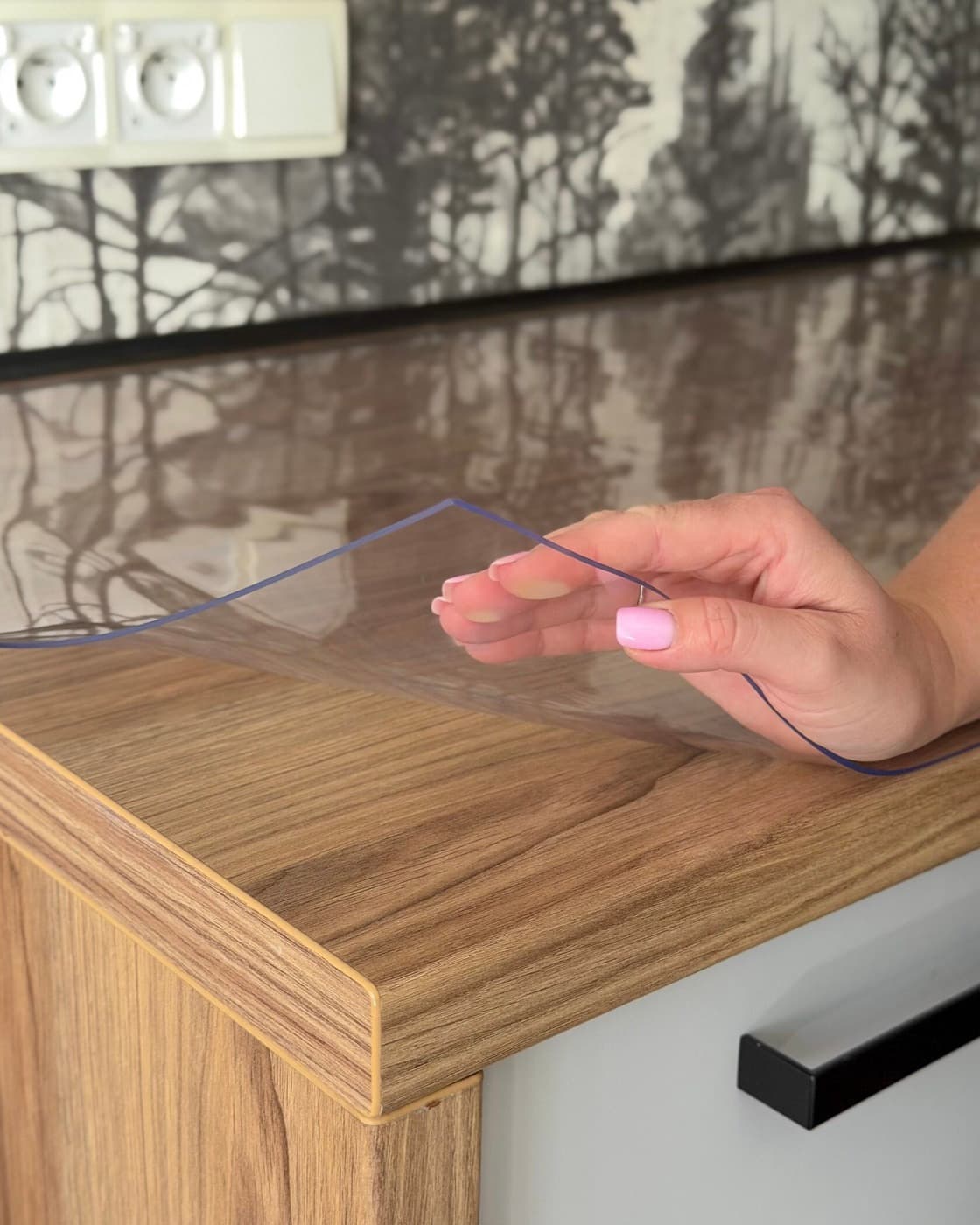 Transparent protective mat 40×60 cm soft glass gloss