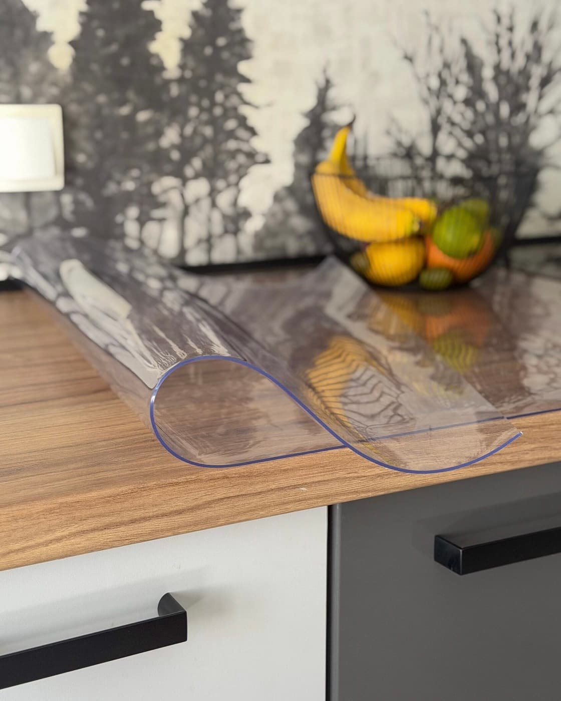 Transparent protective mat 80×160 cm soft glass gloss
