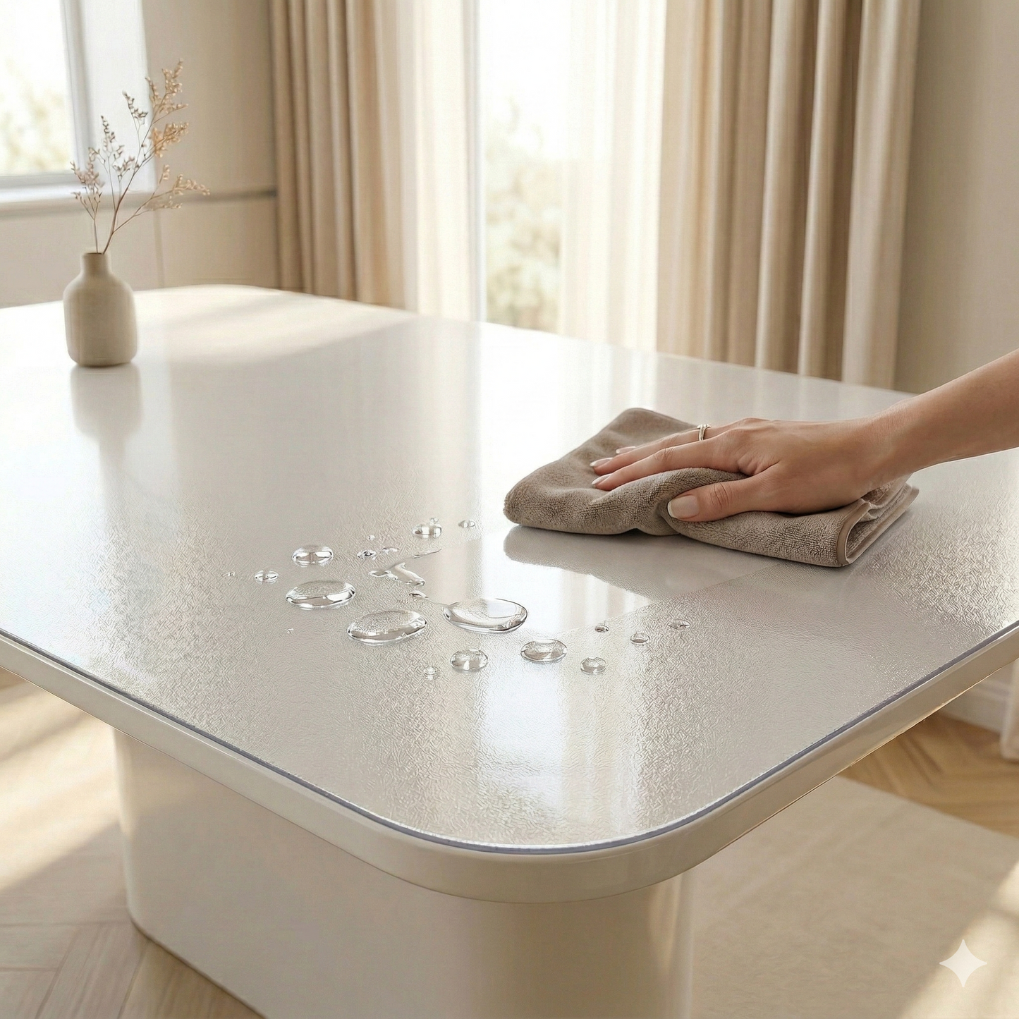 Elastyczne szkło 1,5 mm ryflowane na stół